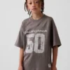Oversized jersey T-shirt met print voor kinderen