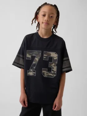 Oversized jersey T-shirt met print voor kinderen