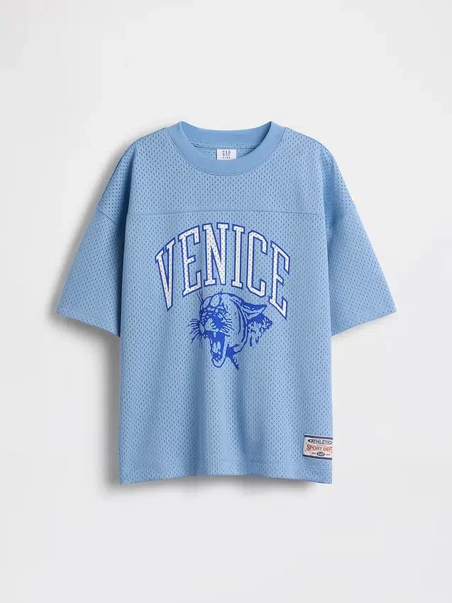 Oversized jersey T-shirt met print voor kinderen