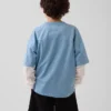 Oversized jersey T-shirt met print voor kinderen