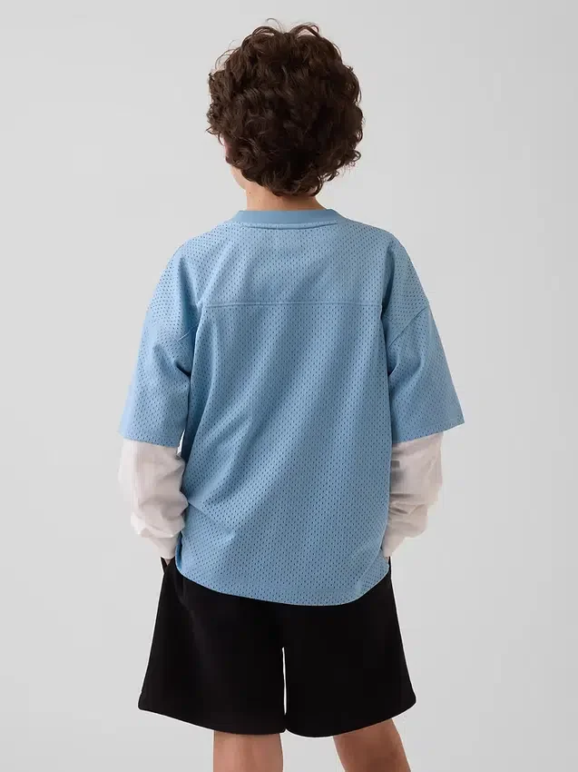 Oversized jersey T-shirt met print voor kinderen