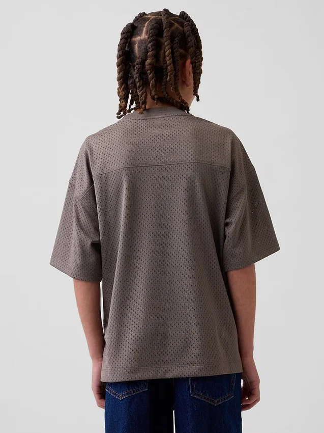 Oversized jersey T-shirt met print voor kinderen