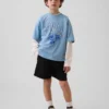 Oversized jersey T-shirt met print voor kinderen