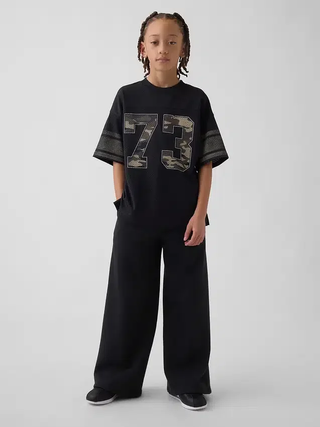 Oversized jersey T-shirt met print voor kinderen