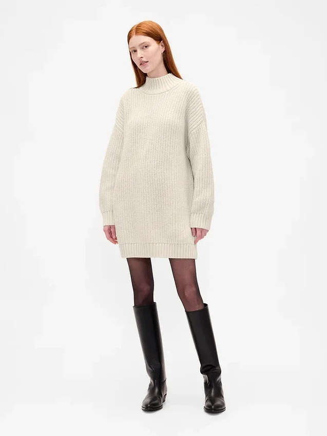 Oversized mini-trui-jurk met col