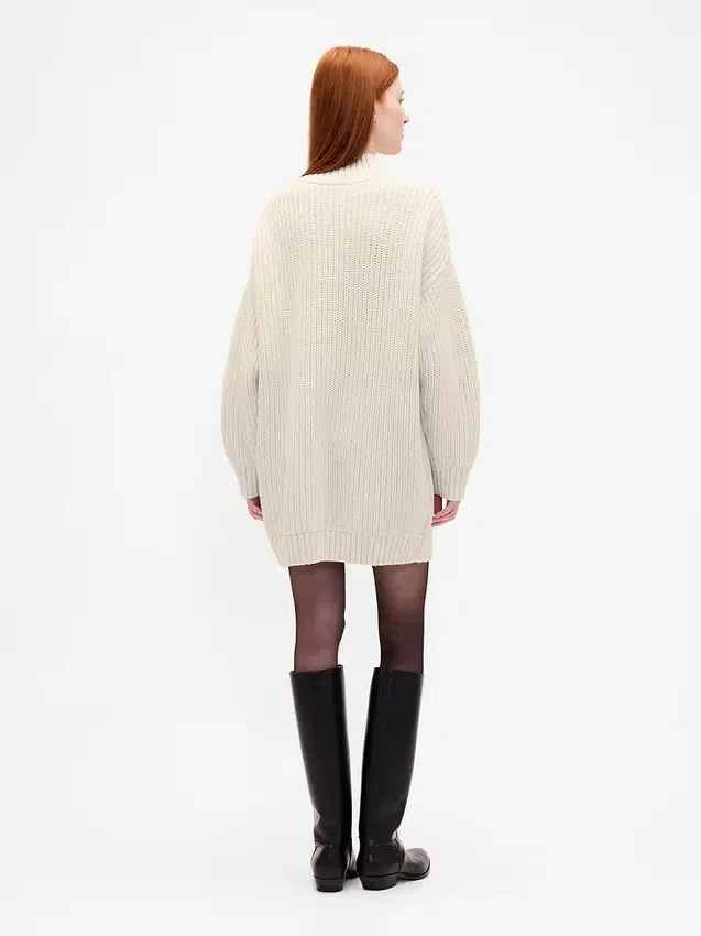 Oversized mini-trui-jurk met col