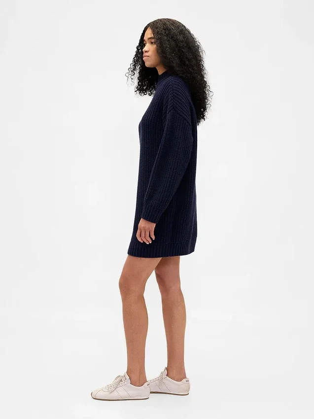 Oversized mini-trui-jurk met col