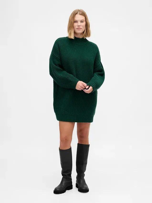 Oversized mini-trui-jurk met col