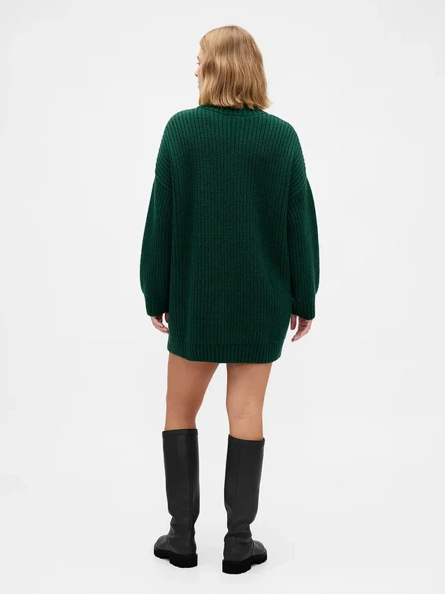 Oversized mini-trui-jurk met col
