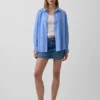 Oversized overhemd met seersucker-ruitmotief