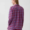 Oversized overhemd met seersucker-ruitmotief