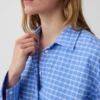 Oversized overhemd met seersucker-ruitmotief