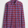Oversized overhemd met seersucker-ruitmotief
