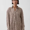 Oversized overhemd van 100% linnen