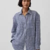 Oversized overhemd van 100% linnen