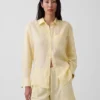 Oversized overhemd van 100% linnen