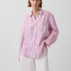 Oversized overhemd van 100% linnen