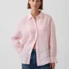 Oversized overhemd van 100% linnen