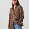 Oversized overhemd van 100% linnen