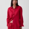 Oversized overhemd van 100% linnen