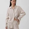 Oversized overhemd van 100% linnen