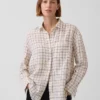 Oversized overhemd van 100% linnen