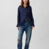 Oversized overhemd van 100% linnen