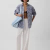 Oversized overhemd van 100% linnen