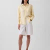 Oversized overhemd van 100% linnen