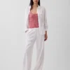Oversized overhemd van 100% linnen