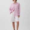 Oversized overhemd van 100% linnen