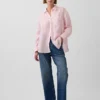 Oversized overhemd van 100% linnen