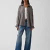 Oversized overhemd van 100% linnen