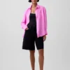 Oversized overhemd van 100% linnen