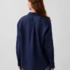 Oversized overhemd van 100% linnen