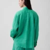 Oversized overhemd van 100% linnen