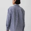 Oversized overhemd van 100% linnen