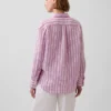 Oversized overhemd van 100% linnen