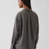 Oversized overhemd van 100% linnen