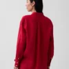 Oversized overhemd van 100% linnen
