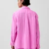 Oversized overhemd van 100% linnen