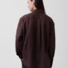 Oversized overhemd van 100% linnen