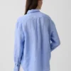 Oversized overhemd van 100% linnen