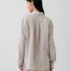 Oversized overhemd van 100% linnen