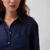 Oversized overhemd van 100% linnen