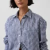 Oversized overhemd van 100% linnen