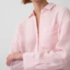 Oversized overhemd van 100% linnen
