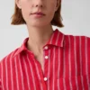 Oversized overhemd van 100% linnen