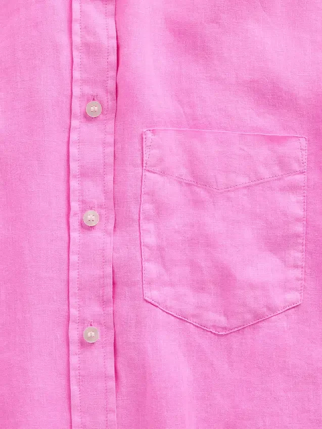 Oversized overhemd van 100% linnen