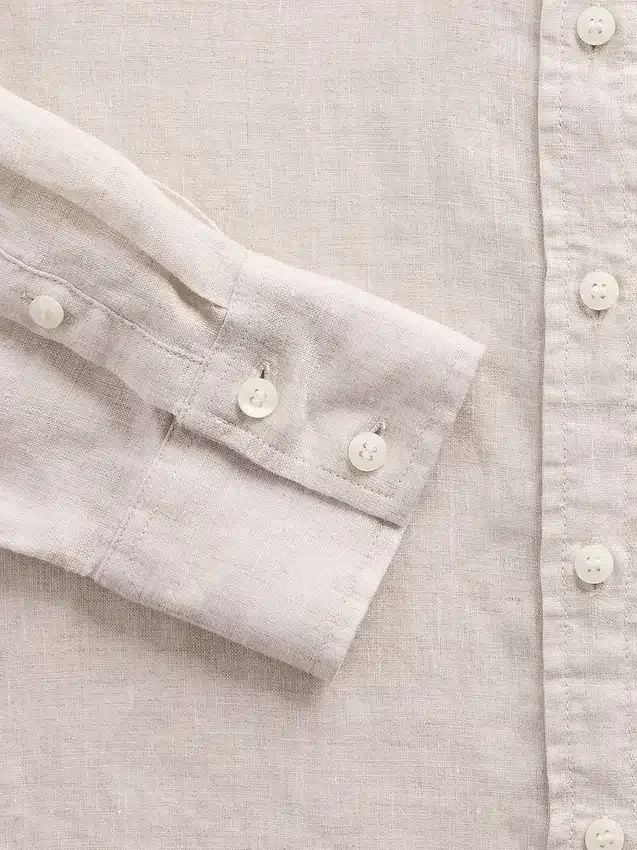 Oversized overhemd van 100% linnen